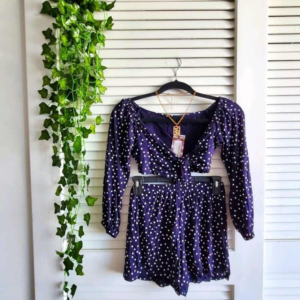 Blue polka dots SET